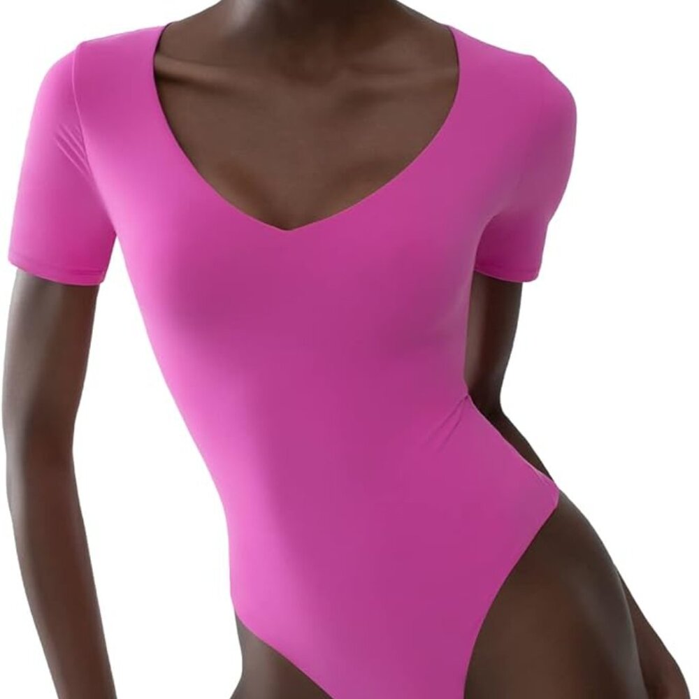 Pink Short sleeve Pumiey Bodysuit